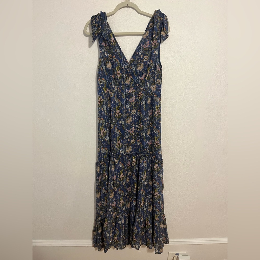 ANTHROPOLOGIE Ranna Gill Lyndsey Shimmer Maxi Dress Size Medium - Picture 4 of 10
